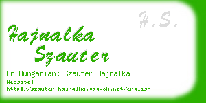 hajnalka szauter business card